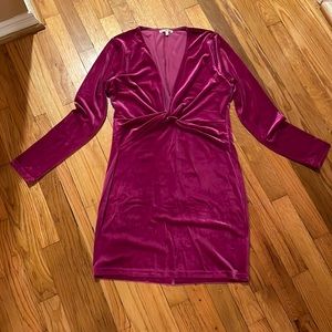 NWT Charlotte Russe velvet long-sleeve dress